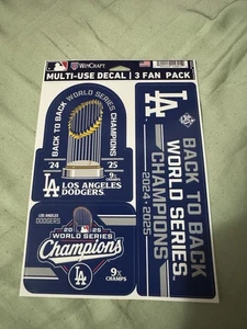 Los Angeles Dodgers 2025 World Series Champions 3 Pack Decsl Set MLB - Picture 1 of 1