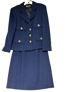 Herbert Grossman by Cynthia Sobel Women's 8P VTG ILGWU Wool Blazer Skirt Suit - Picture 1 of 22