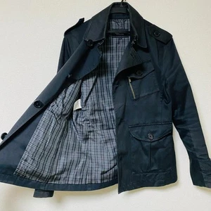 Burberry Black Label Cotton Jacket Black Nova Check Lining Casual Style Size M - Bild 1 von 24