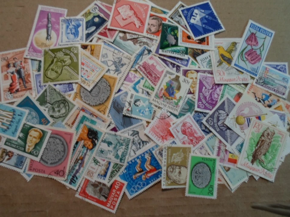 Collection lot 310+ different large stamps of Hungary - all 1960s Era - Image 1 of 1