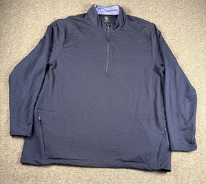 Pullover de golf Graham Luxe 1/4 cremallera para hombre XL azul usado en excelente estado - Imagen 1 de 7