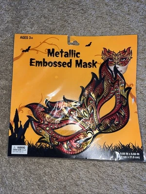 Metallic Embossed Mask, Reds - Image 1 of 4