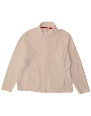 MARKS & SPENCER Womens Fleece Jacket UK 16 Large White FN09 - Image 1 of 2