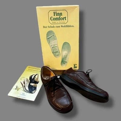 Finn Comfort Acapulco Oxfords Lace Up Leather Arch Support Comfort Brown US7.5 W - Image 1 of 4