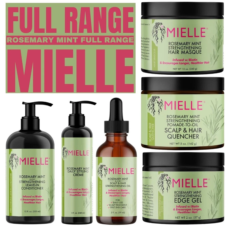 MIELLE ORGANICS Mielle Rosemary Mint Hair Strengthning Oil - Shampoo - Mask - Cream Full Range