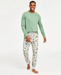 Family Pajamas Men's Mix It Forest Pajamas Set Multicolor XL - Picture 1 of 5