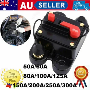 30-300 Amp Circuit Breaker 12V-24V DC Car Audio Fuse Waterproof Reset Switch - Picture 1 of 21