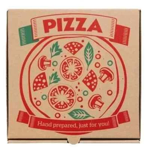Scatole per pizza, scatole per pizza stampate da asporto marrone - Foto 1 di 15