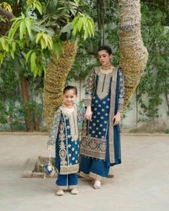 Mother daughter combo kurti plazzo sharara plazzo salwar kameez suits indian - Picture 1 of 8