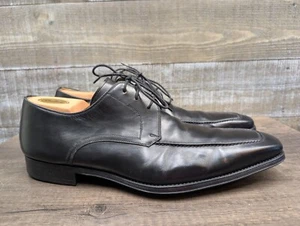 $350 Magnanni Romelo Black Leather Apron Toe Derbys Mens Shoes Size 13 M - Picture 1 of 11