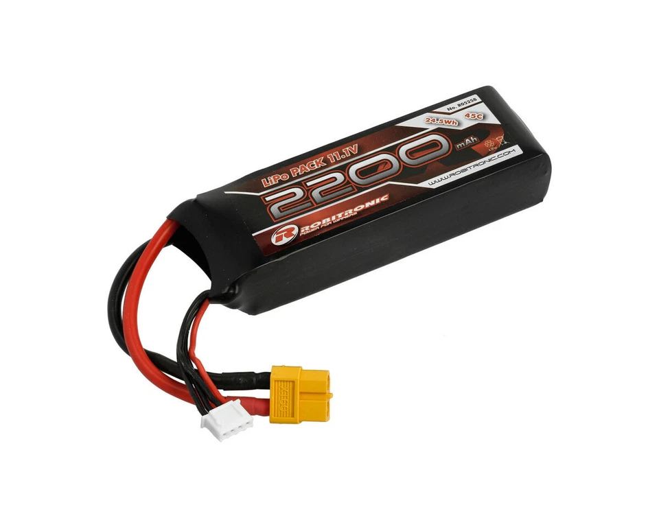 Robitronic LiPo Akku 2200mAh 3S 45C XT60 R05258  - Bild 1 von 1
