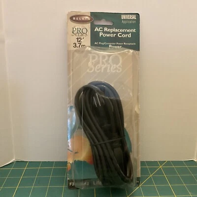 Belkin AC Replacement Power Cord -for most monitors, computers, and printers NEW - Image 1 of 4