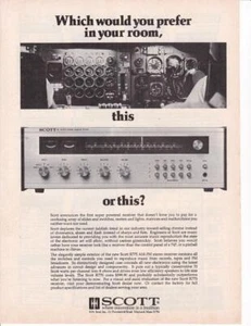 Beautiful RARE 1974 Scott R77S Receiver Print-Ad - Picture 1 of 1