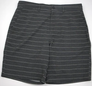 Dockers Hybrid Shorts Charcoal Stripe Size 32 (33) NWT 8" Inseam Quick Dry - Picture 1 of 5
