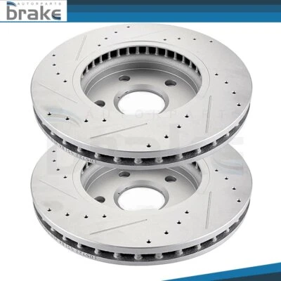 Rotores de freno delanteros perforados y ranurados para Chevrolet Malibu 2013 2014 2015 2016 Foto 1 de 4