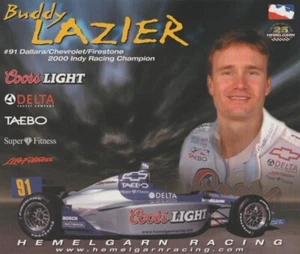 2002 Buddy Lazier Hemelgarn Racing Chevy Dallara Indy Car Hero Card - Picture 1 of 2