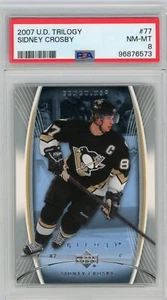 2007 Upper Deck Trilogy #77 SIDNEY CROSBY Pittsburgh Penguins PSA 8 NM-MT - Picture 1 of 2
