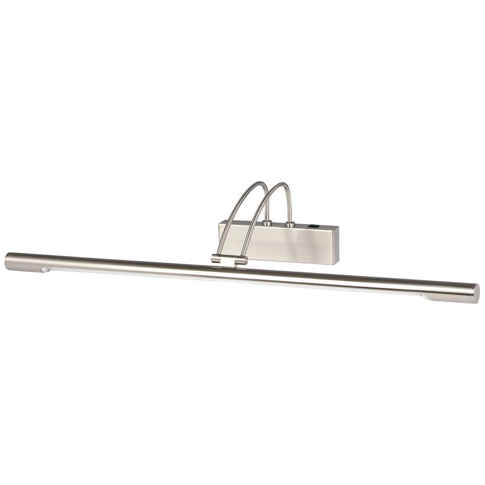 LED Satin Silver Finish Hallway Gallery Picture Wall Light with Adjustable Head - Image 1 of 1