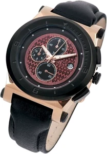 Carlo Monti Mens Chronograph Watch Bronze with Black Leather Strap CM500-992 - Picture 1 of 10