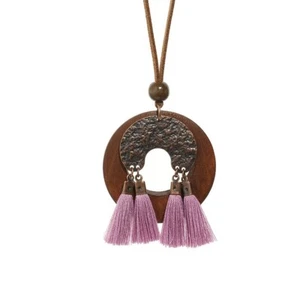 Ethnic Style Sweater Chain Originality Necklace Wooden Long Tassel Necklaces - Picture 1 of 23