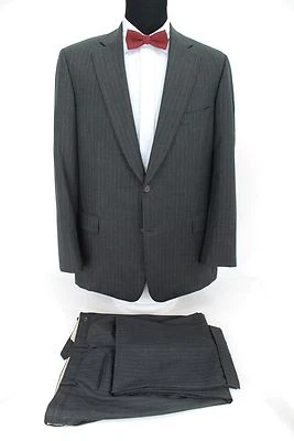 Traje de Hombre Paul Stuart 2Btn Gris Rayas Polvo Sedoso 100% Lana 1/4 Forrado 45L Foto 1 de 4
