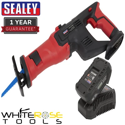 Sealey Cordless Reciprocating Saw Kit 20V 2Ah SV20 Series Battery Charger Bag - Image 1 of 4