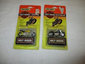 LOT OF 2 MATCHBOX HARLEY DAVIDSON MOTORCYCLES CHOPPER ELECTRAGLIDE 1993 - Picture 1 of 6
