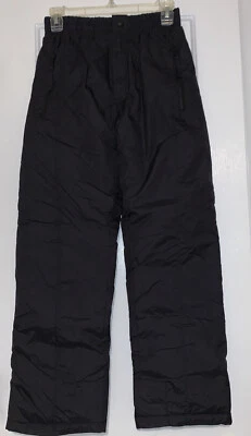 Pantalones de esquí de invierno medianos niños niñas negros aislados trineo patinaje equipo de esquí nuevos Foto 1 de 4