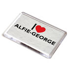 FRIDGE MAGNET - I Love Alfie-George - Boys Name Gift