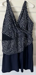 Swimsuits for All Swim Dress Size 22 One Piece Plus Dots Slimming 22W - Picture 1 of 3