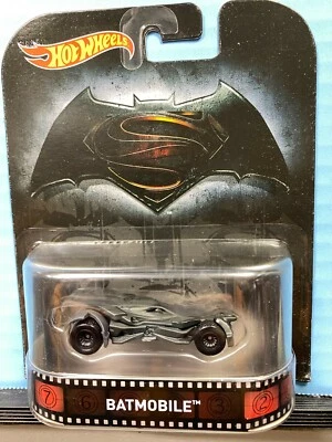 1/64 HOT WHEELS ENTERTAINMENT REAL RIDERS BATMAN VS SUPERMAN BATMOBILE GRAY - Image 1 of 2