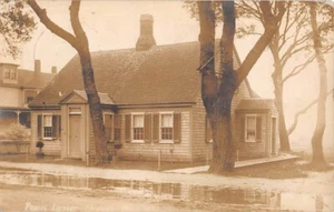 HYANNIS, CAPE COD, MA ~ PUBLIC LIBRARY, REAL PHOTO PC ~ used 1908 - Picture 1 of 3