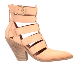 $415 New BUTTERO Leather Gladiator Booties US8 UK5 EU38 Rear Zip Made in Italy - Picture 1 of 6