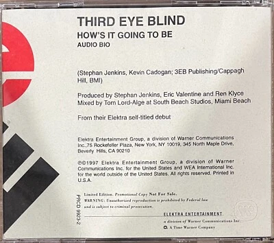 Third Eye Blind How's It Going To Be 2trk US Promo CD Single 1997 Elektra Mint - Image 1 of 2