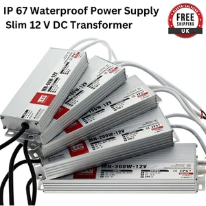 Controlador LED 12V CC IP67 Fuente de Alimentación AC 90V-264V 60W-200W Transformador Impermeable - Imagen 1 de 32