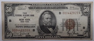 1929 $50 Federal Reserve Bank Note New York Fr# 1880-B  Very Fine - Picture 1 of 2