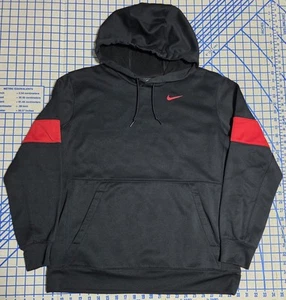 Nike Dri-Fit Men’s Size Large Black,Red Pocket Hooded Sweatshirt - Picture 1 of 9