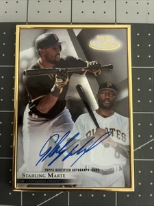 2018 Topps Gold Label Gold gerahmtes Auto Starling Marte #FA-SM Autogramm - Bild 1 von 11