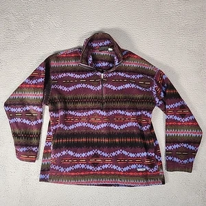 Pullover de Colección Patagonia Synchilla XL Sacajawea Blackberry 1/2 Cremallera Polar Azteca - Imagen 1 de 17