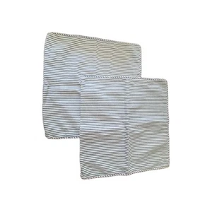Pottery Barn Wheaton Blue Ticking Stripe Linen 20" x 20" Pillow Covers (2) - Picture 1 of 13