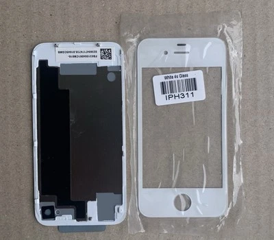 Piezas de repuesto para carcasa de vidrio frontal y cubierta trasera Apple iPhone 4S - Blanco Foto 1 de 2