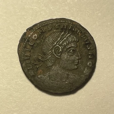 Constantius II AE3 GLORIA EXERCITVS ASIS Siscia Mint Roman Coin, F - Image 1 of 2