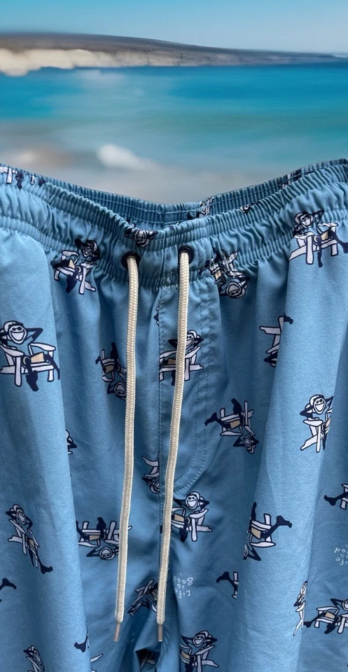 Bañador Life Is Good Logo Cordón Forrado Bolsillo Board Shorts Azul Hombres XL Foto 1 de 4