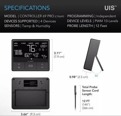 AC Infinity Controller 69 PRO Smart Environmental Controller - (CTR9P) - Image 1 of 4