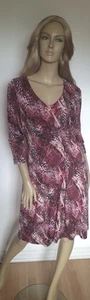 Beautiful Stretch Dress Size 14 By Attitudes NWOT Gather And Long Fold At Front - Picture 1 of 3