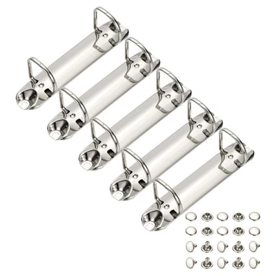 B7 2 Hole Ring Binder Mechanisms, 5 Set 0.98" D Ring Binder Planner, 26mm Silver - Image 1 of 4