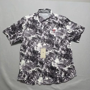 Tommy Bahama Texas Tech Red Raiders  Electric Blooms Camp Shirt Mens L Hawaiian  - Picture 1 of 15