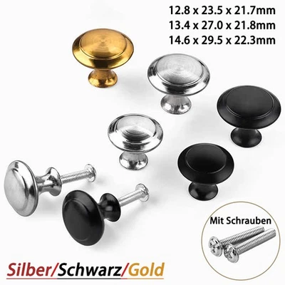 Edelstahl Möbelknöpfe Möbelgriffe Schrankknopf Schublade Knöpfe Türknöpfe DIY - Bild 1 von 4