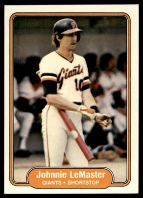 1982 Fleer Johnnie LeMaster San Francisco Giants #393 - Image 1 of 2