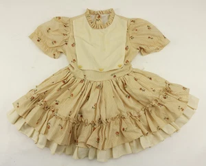 Vestido Vintage MARTHA'S MINIATURES Gils Estampado Floral Volantes - Imagen 1 de 7